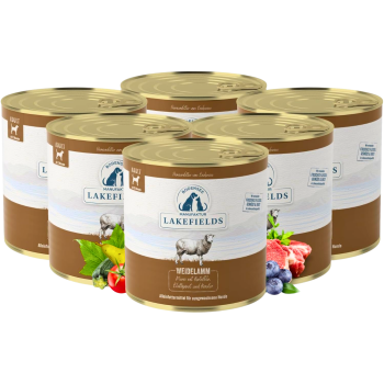 Preview: Nassfutter-Menü Lamm – Premium Alleinfuttermittel für Hunde mit frischem Weidelamm, Kartoffeln, Blattspinat & Kräutern